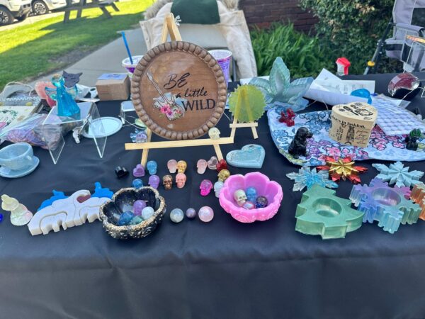 Lisa Mello's Resin Art World -- https://www.lisasresin.world/ -- Full Resin Art Display #2 (not all products available, just alot)